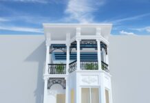 Mẫu thiết kế nhà phố 3 tầng theo phong cách cổ điển